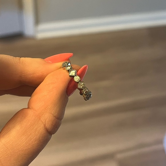 PANDORA CIRCLE & DIAMOND SHAPED ETERNITY BAND RING - Picture 3 of 4